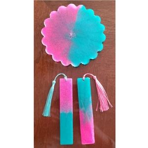 Handmade Resin Colorblock 3 piece Set